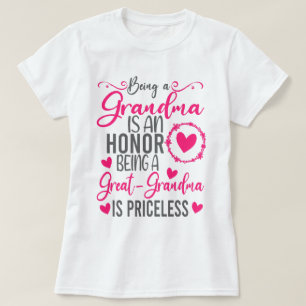 Camiseta Ser Una Abuela Es Un Honor Ser Una Gran Abuela