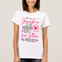 Camiseta Ser Una Abuela Es Un Honor Ser Una Gran Abuela
