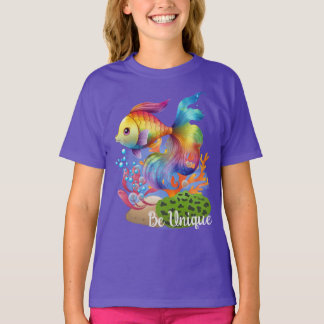 Camiseta Ser único pez arco iris