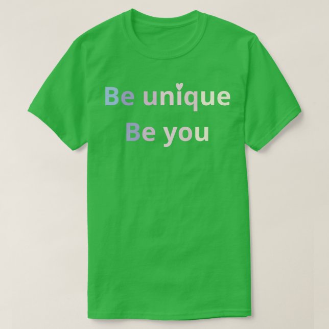 Camiseta ser único ser uno (Diseño del anverso)