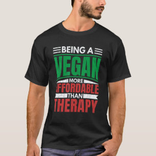 Camiseta Ser vegano es terapia vegetariano verduras Foo