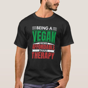 Camiseta Ser vegano es terapia vegetariano verduras Foo