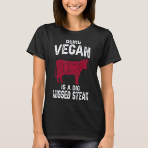 Camiseta Ser vegano es un gran filete perdido