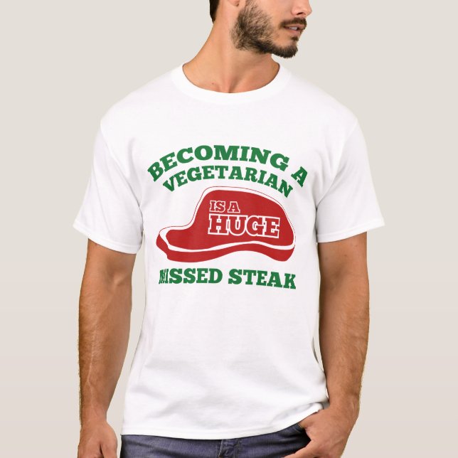 Camiseta Ser Vegetariano Es Un Enorme Robo Perdido (Anverso)