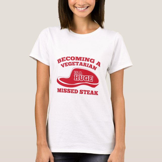 Camiseta Ser Vegetariano Es Un Enorme Robo Perdido (Anverso)