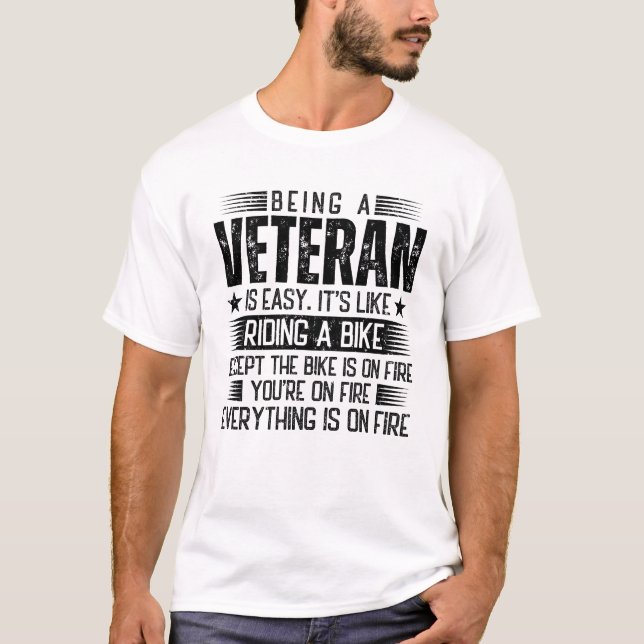 Camiseta Ser Veterano Es Fácil (Anverso)