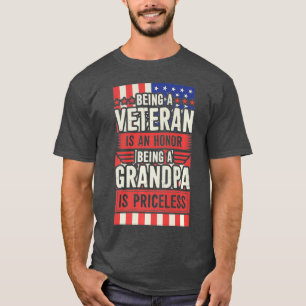 Camiseta Ser Veterano Es Un Honor Ser Abuelo