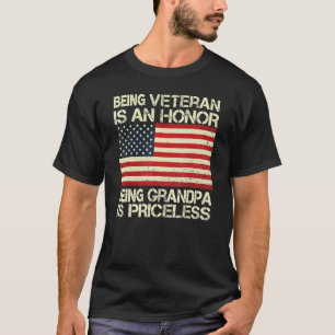 Camiseta Ser Veterano Es Un Honor Ser Abuelo Es Pri