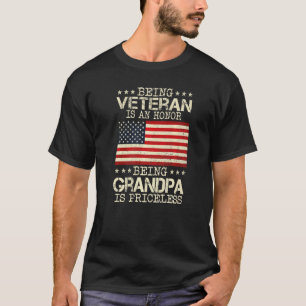 Camiseta Ser Veterano Es Un Honor Ser Abuelo Es Pri