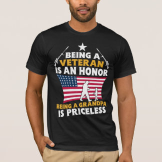 Camiseta Ser Veterano Es Un Honor Ser Abuelo Es Pri