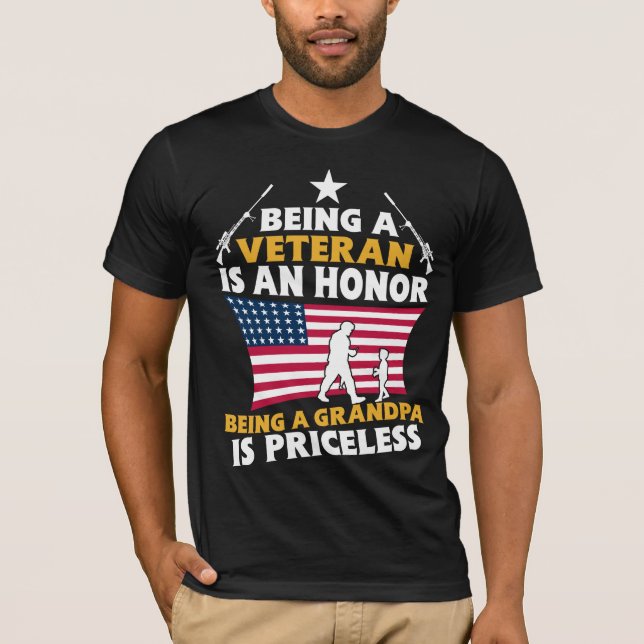 Camiseta Ser Veterano Es Un Honor Ser Abuelo Es Pri (Anverso)