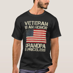 Camiseta Ser Veterano Es Un Honor Ser Abuelo Es Pri