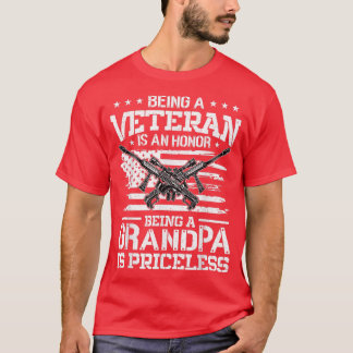 Camiseta Ser Veterano Es Un Honor Ser Abuelo Es Pri