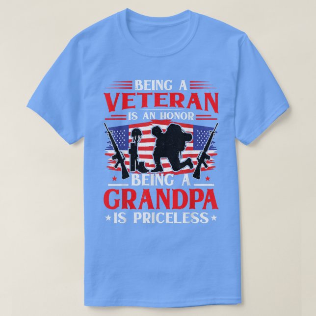 Camiseta Ser Veterano Es Un Honor Ser Abuelo Es Pri (Diseño del anverso)