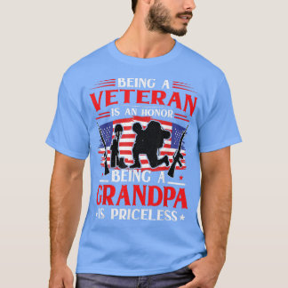 Camiseta Ser Veterano Es Un Honor Ser Abuelo Es Pri