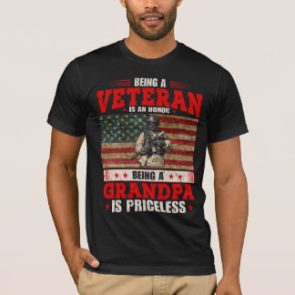 Camiseta Ser Veterano Es Un Honor Ser Abuelo Es Pri
