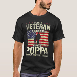 Camiseta Ser Veterano Es Un Honor Ser Poppa No Tiene Precio