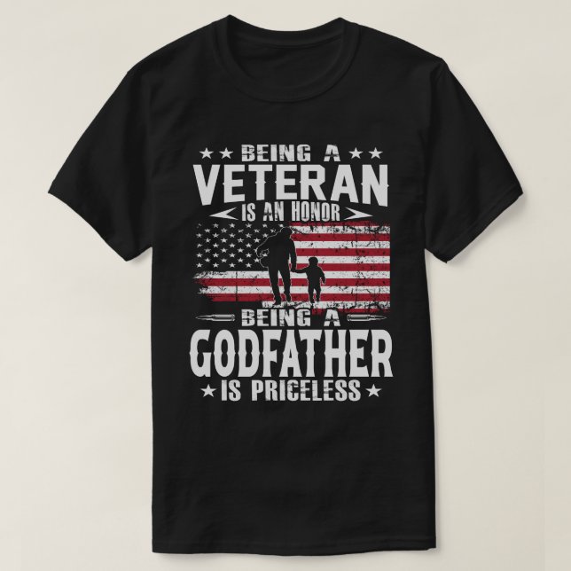 Camiseta Ser Veterano Es Un Honor Ser Un PADRE DIOS Es P (Diseño del anverso)