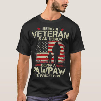 Camiseta Ser Veterano Es Un Honor Ser Un Pawpaw Es