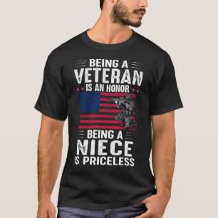 Camiseta Ser Veterano Es Un Honor Ser Una NIECE Es Un Preci