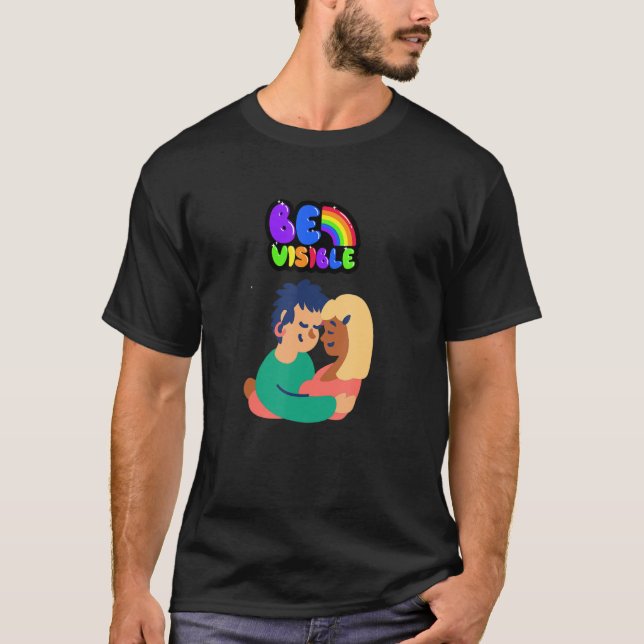 Camiseta Ser visible lesbiana LGBT (Anverso)