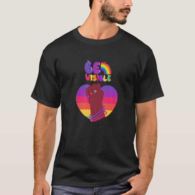 Camiseta Ser visible LGBT gay 1 (Anverso)