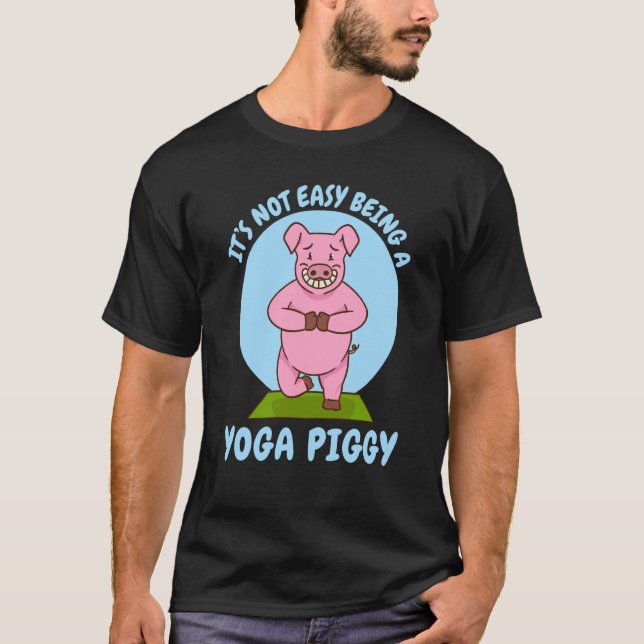 Camiseta ser yoga cerdito (Anverso)