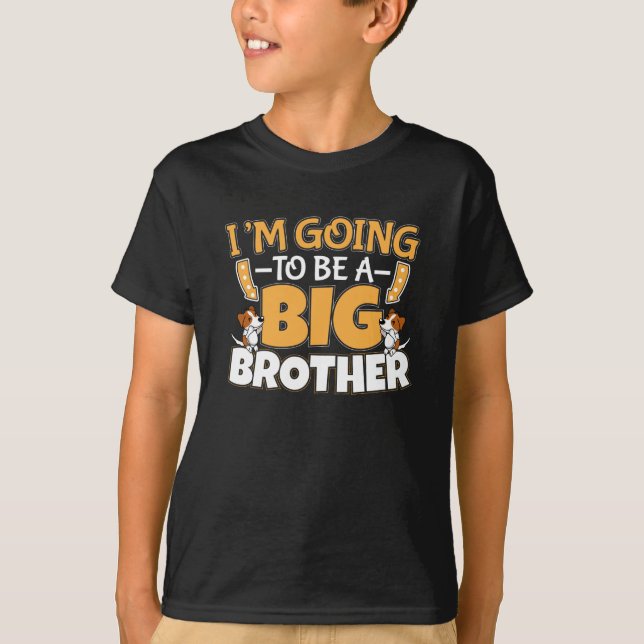 Camiseta Será un Gran Hermano - Recién nacido Hermano (Anverso)
