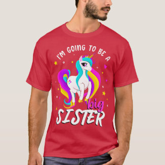 Camiseta Será Una Gran Hermana Chica Unicornio
