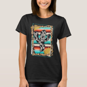 Camiseta SERAPE CACTUS Leopardo Cow Pattern Print Cowgirl R
