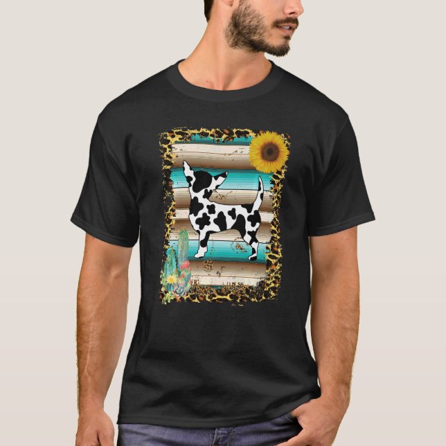 Camiseta Serape Chihuahua Boho estilo suroeste Perro (Anverso)