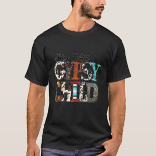 Camiseta Serape de cuero de vaca Boho niño gitano salvaje