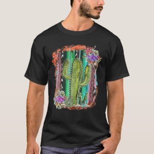 Camiseta Serape mexicano Texas Cactus Sucultores Rodeo Cowg