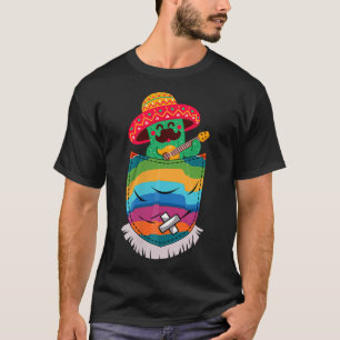 Camiseta Serape Pocket Pinata Cactus guitarra Fiesta C