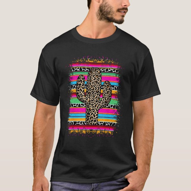 Camiseta Serapi de cactus con estampado de leopardo occiden (Anverso)