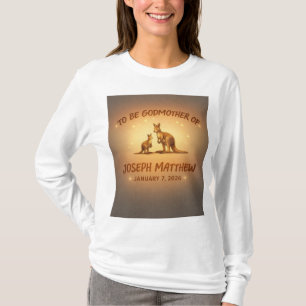 Camiseta ¿Serás mi madrina?” Diseño de recuerdo de canguro