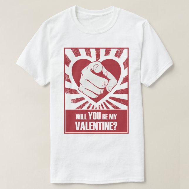 Camiseta ¿Serás Mi San Valentín (Diseño del anverso)