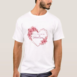 Camiseta Serás Mi Típografía Corazón Romántica De San Valen