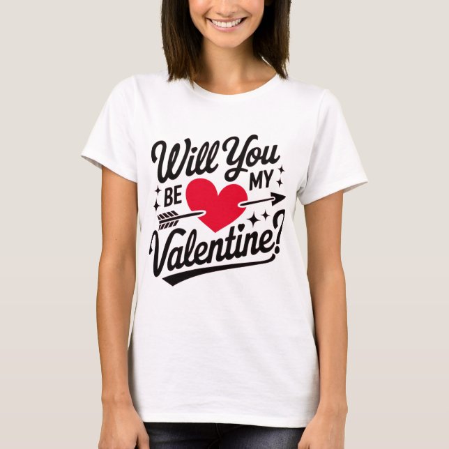 Camiseta Serás mi Valentín (Anverso)