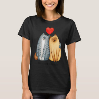 Camiseta Serás Siempre Mi Amor Abeja Siempre Lindo Gato Par