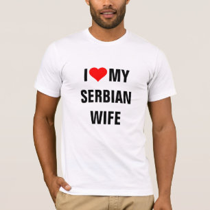 Camiseta Serbia: Amo a mi esposa serbia