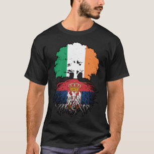 Camiseta Serbia Bandera de árboles irlandeses serbios
