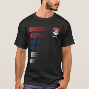 Camiseta Serbia Bandera Emblema Patriótico Orgullo Nacional