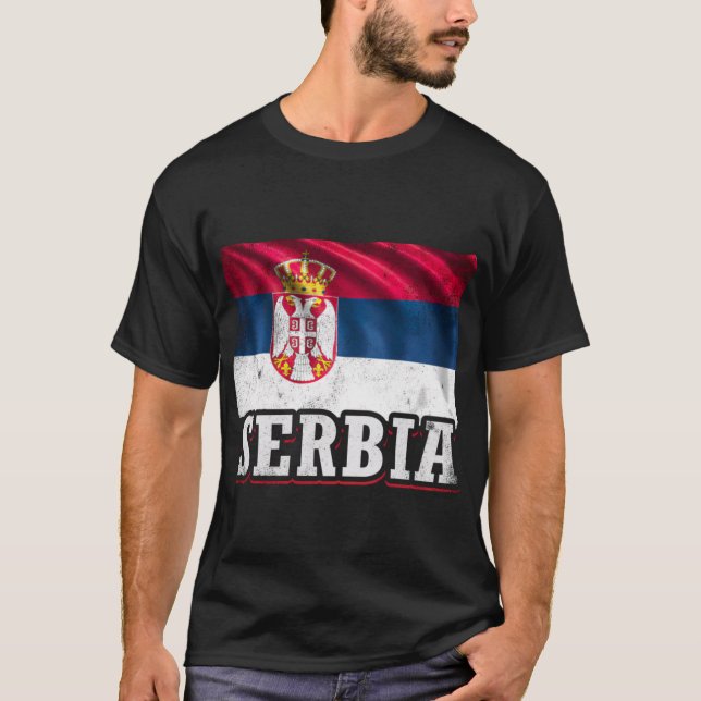Camiseta Serbia Bandera Serbia (Anverso)
