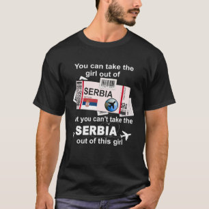 Camiseta Serbia Chica Serbia con tarjeta de embarque