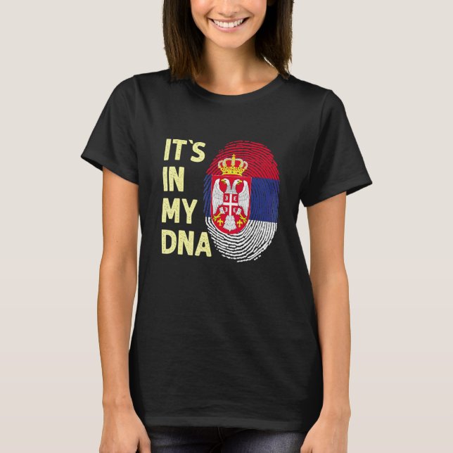 Camiseta Serbia En Mi Adn Equipo De Bandera Serbia Serbio O (Anverso)