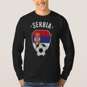 Camiseta Serbia Fútbol Bandera Serbia Orgullo serbio R