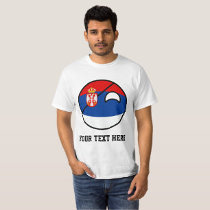 Camiseta Serbia Geeky que tiende divertida Countryball