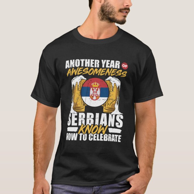Camiseta Serbia: Serbia, patrimonio serbio, orgullo de Serb (Anverso)
