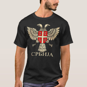 Camiseta Serbia Srbija Bandera Serbia Águila Serbia Cccc